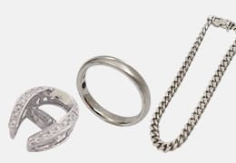 都島で買取したプラチナのネックレストップと指輪とネックレス