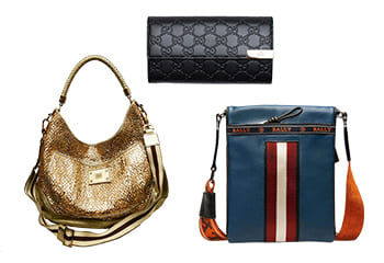 アニヤハインドマーチの2wayバッグとバリーのショルダーバッグとグッチの財布