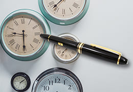 モンブランのペンと時計
