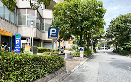 ソリオ宝塚の駐車場入り口