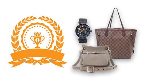 1位-ルイヴィトンとエルメスのバッグとタグホイヤーの時計
