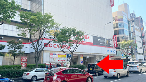 エスカールなんば駐車場入口