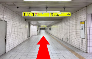 2福島店へのアクセス-①番出口方面