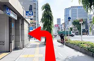 5福島店へのアクセス-交差点を左折