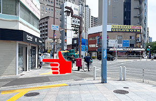 6福島店へのアクセス-すぐ左手にブランドハンズ福島店
