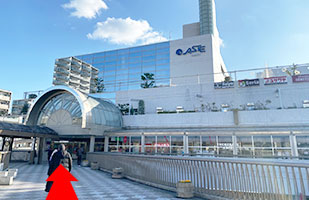 3アステ川西店への道順-アステの入り口