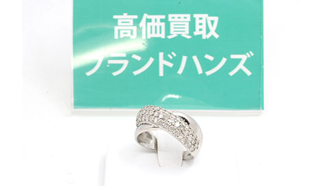 傷のあるPt900のダイヤリング