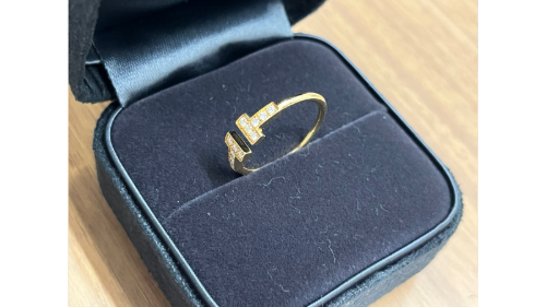 ティファニーTワイヤーダイヤリング側面②