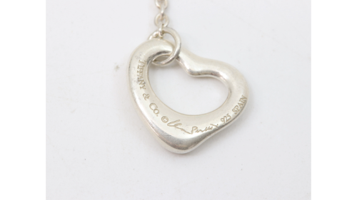 ティファニーオープンハートピアスSV925裏側