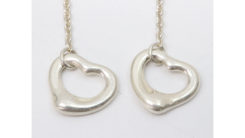 ティファニーオープンハートピアスSV925表側