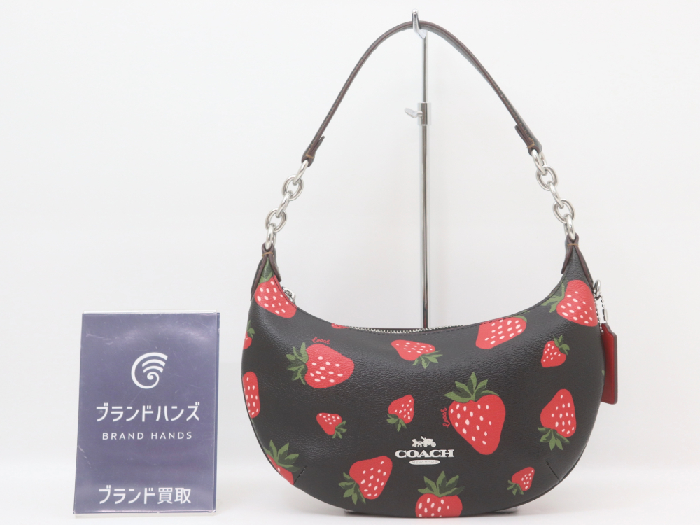 COACH ショルダーバッグ シグネチャー ストロベリー イチゴ カメラ 
