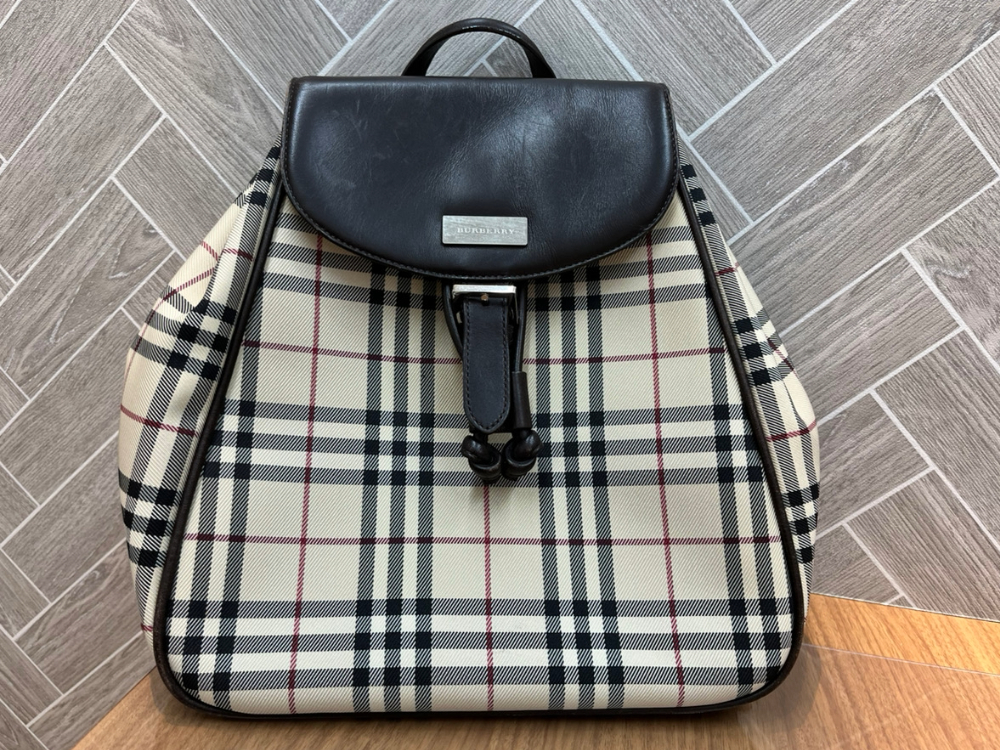 枚方市でバーバリーノバチェックリュックをお買取しました！