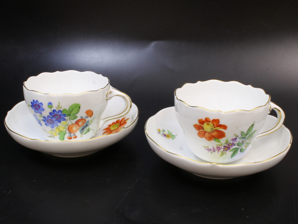 マイセン Meissen フラワーシリーズ カップ&amp;ソーサー 5客 福島で