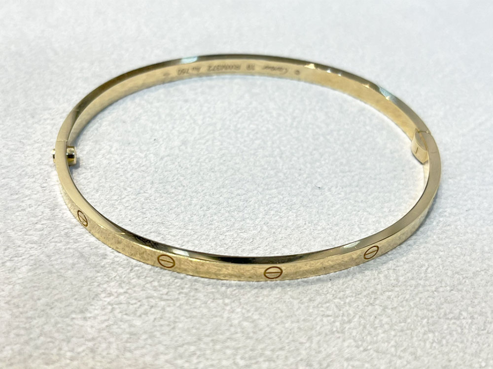 兵庫・神戸三宮で傷のあるカルティエラブブレスSMを買取しました