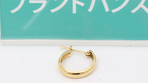 京都四条河原町で片方のみのK18(18金)ピアス0.6g買取りしました