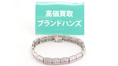 18Kダイヤ色石ブレスレット