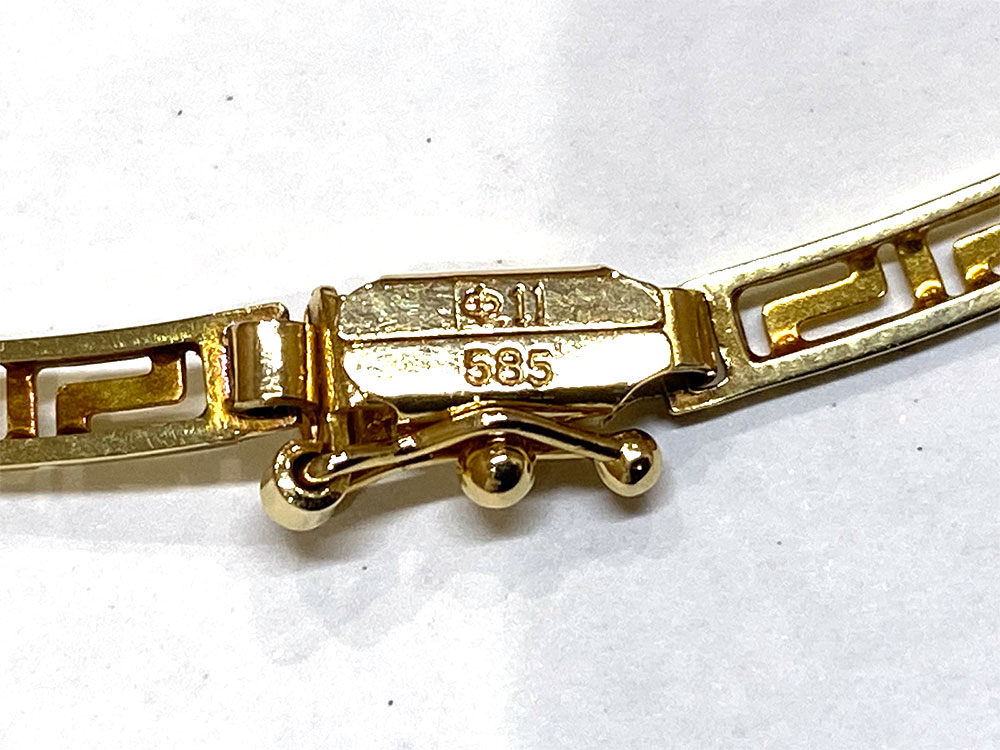 兵庫県宝塚市で585刻印のK14ネックレスを56,100円で買取しました 