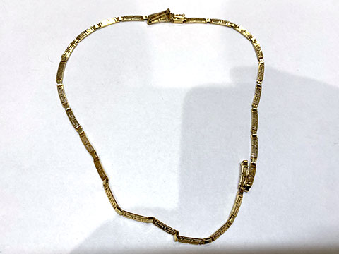 585刻印のK14ネックレス