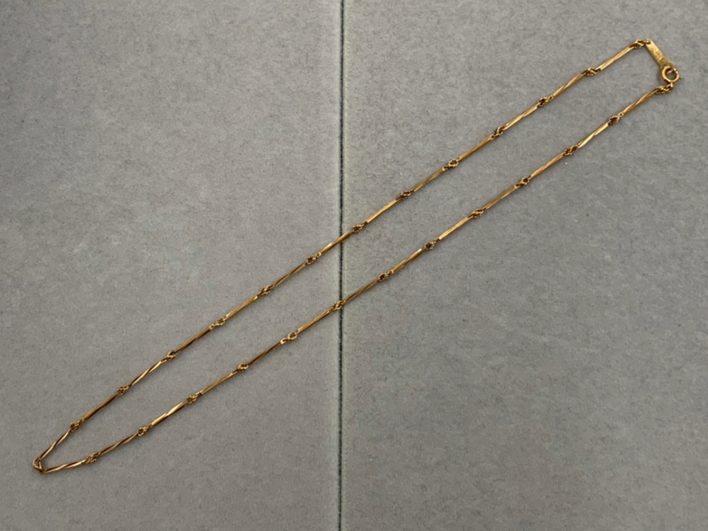金色の750刻印ネックレスをお買取しました！