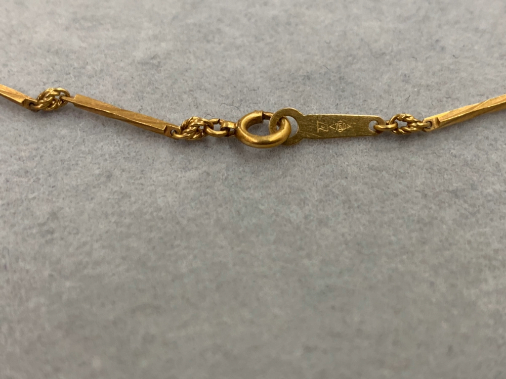 ☆ 1円スタート K18 ネックレス 750刻印 750刻印⁄K18刻印 18金 喜平