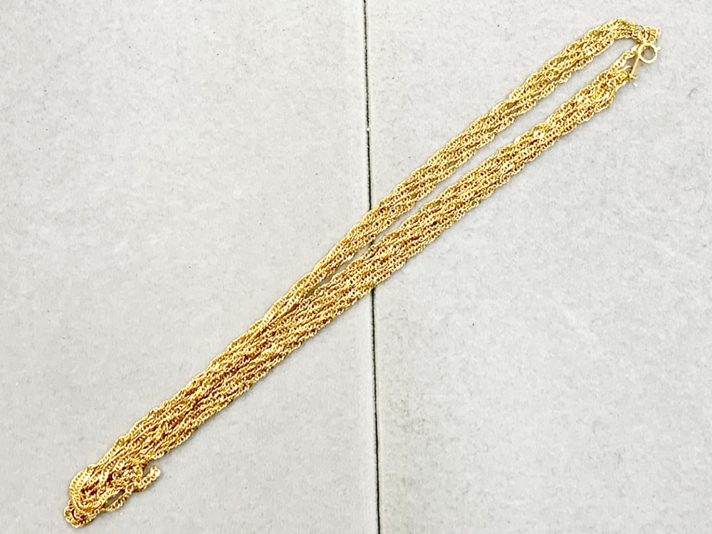 極美品⭐刻印 750 K18ゴールドリンクチェーンネックレス ❤️極美品刻印 750 K18ゴールドリンクチェーンネックレス