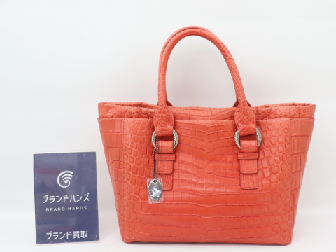JRAエキゾチックレザークロコダイルハンドバッグ