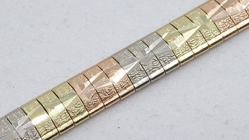 K14トリプルカラーブレスレットアップ