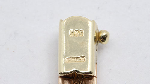 K14トリプルカラーブレスレット刻印