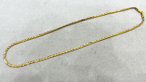 神戸三宮でK18(18金)ネックレス9.6gをお買取しました