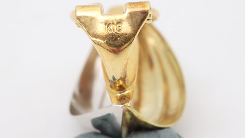 K18PT900イヤリング金刻印