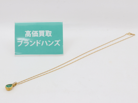 K18エメラルドネックレス2.99ｇ