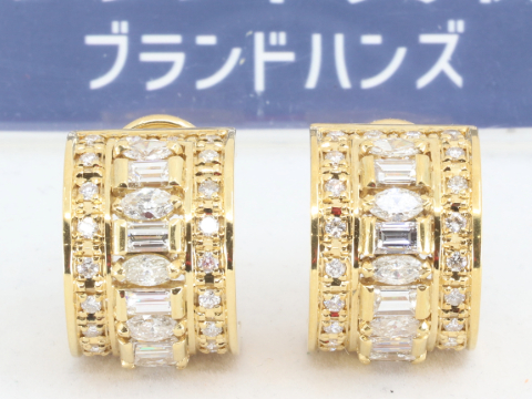 K18ダイヤモンドピアス