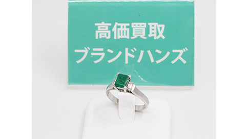 PT850エメラルドダイヤモンドリング