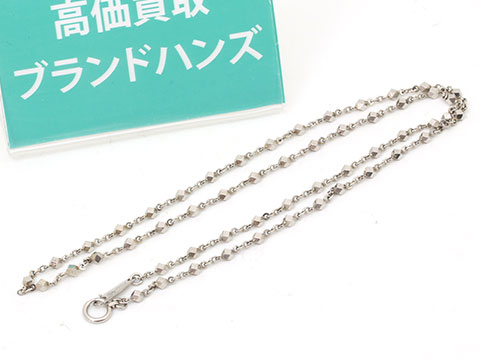 ネックレス　pt850 プラチナ チェーン ネックレス pt850 縄角線 幅 1.4mm 約 3.6g
