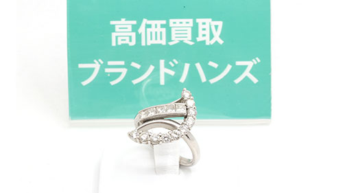 PT900(プラチナ900)デザインダイヤモンドリング全体