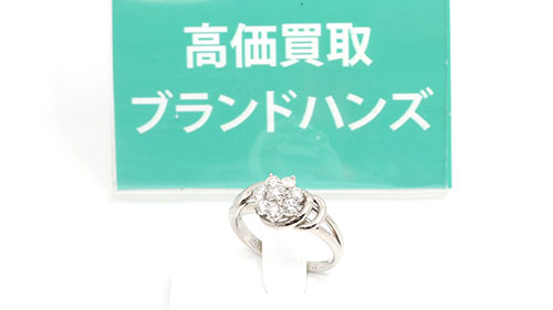 PT900(プラチナ900) メレダイヤモンドリング 全体