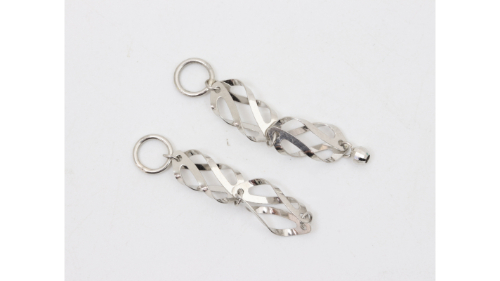 PT999 ノーブランド イヤリング 斜め