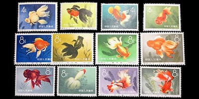 中国切手金魚シリーズ