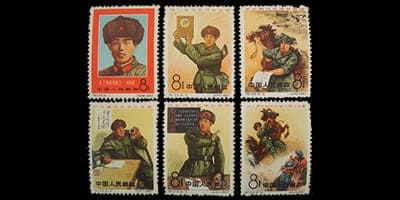 中国切手毛主席の立派な兵士・劉英俊