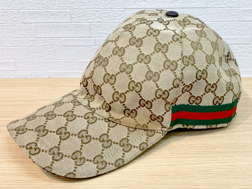 グッチベースボールキャップ横