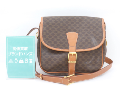 セリーヌマカダムレザーショルダーバック