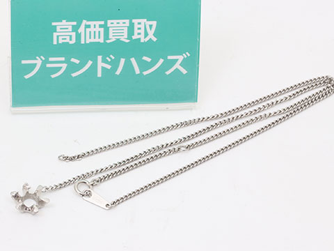 プラチナネックレス　ダイヤ付き　pt850 刻印有り smile-sweety_y-diamond2