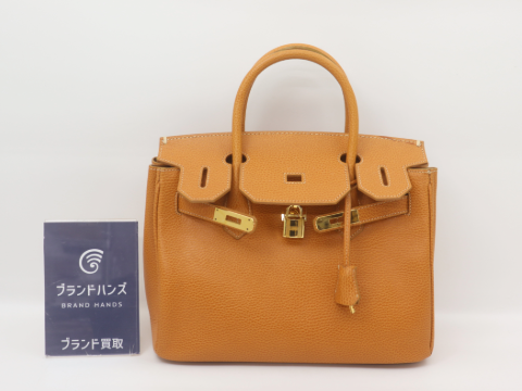 ハイクラスレザーバーキン型ハンドバッグ