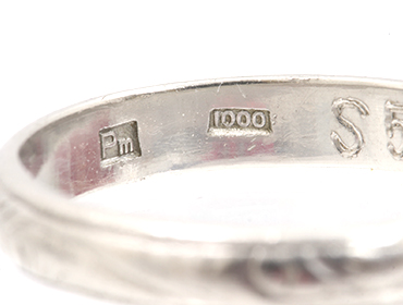 の*ん様 PT900刻印　CZ 11-2 刻印 曲 Pt900 （文字天地 0.8mm）｜彫金工具販売のコモキン