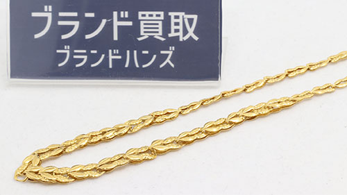 破損のあるK24（純金）ネックレストップ