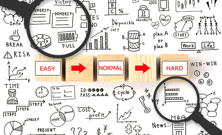 仕事の難易度easy_normal_hard