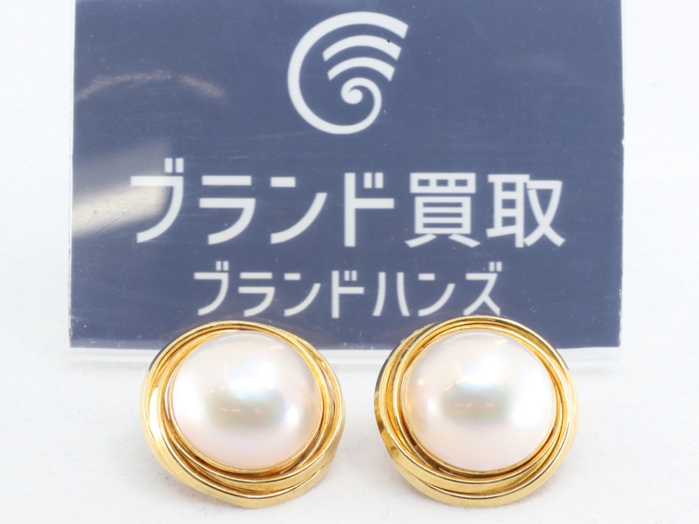 兵庫県西宮市でK18のマベパールイヤリングをお買取りしました！