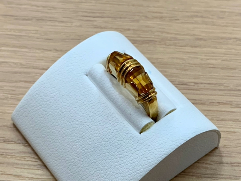 K18琥珀リングをお買取しました
