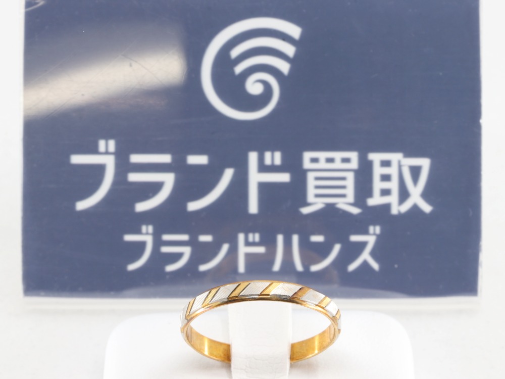 Pt900 K18 コンビ リング 指輪 Kメイン 総重量 約4.2g 約13号 
