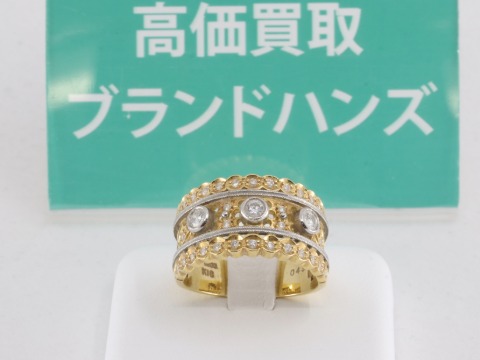 K18PT900のメレダイヤコンビリング
